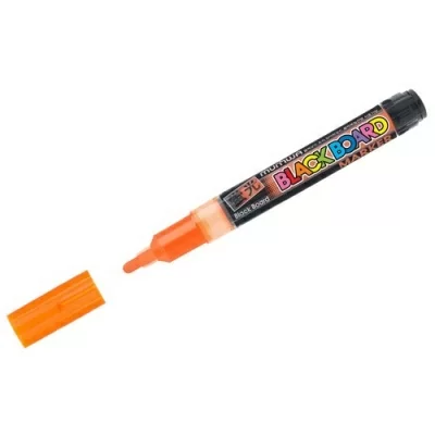 Маркер меловой MunHwa "Black Board Marker" оранжевый, 3мм, водная основа ВМ-11 Оранжевый - фото