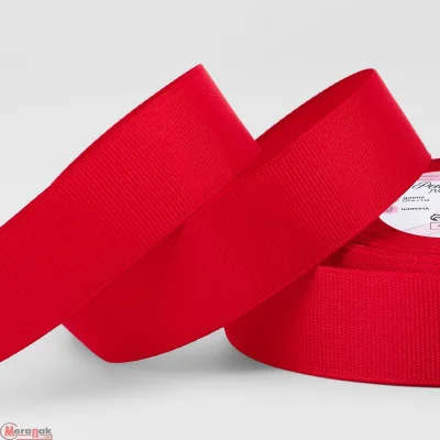 Лента репсовая, 25 мм, 23 ± 1 м, цвет красный №26, арт. 1274755 Красный - фото