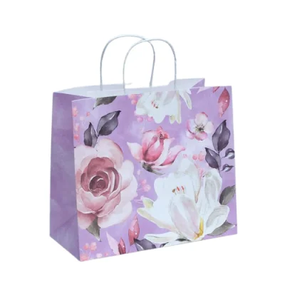 Пакет подарочный крафт Love 32*28*15 см 4753244 Разноцветный - фото