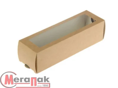 ТЦ25штКоробка карт с окном д/печенье ECO MB 6 Бежевый - фото