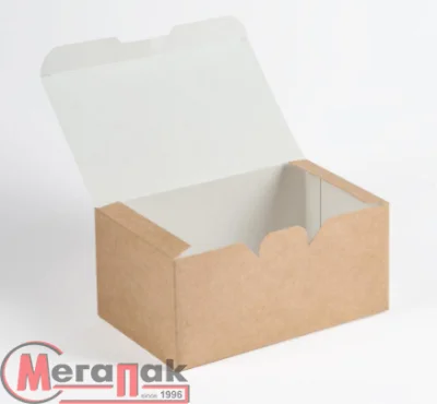 Коробка карт с кр.Packton 150*91*70 ECO Fast Food Box L 25460 (200) Бежевый - фото