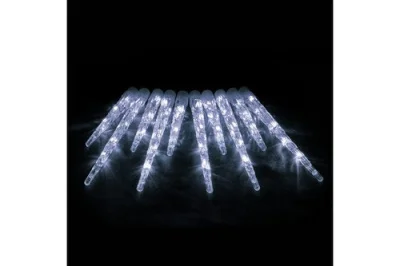 Электрогирлянда-конструктор "Сосульки" VEGAS 24V, 10шт (30см,20см) 40 холодных LED ламп, прозрачный провод, 2м/4, арт. 55037  - фото