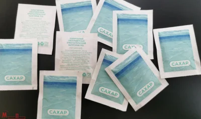 Сахар порционный 4 гр Мегапак (в пакетиках) -10 кг/кор  - фото