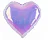 Шар (18''/46 см) Сердце, (надув воздухом), Сиреневый, Хамелеон, 1 шт. в уп.  - фото