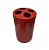 Держатель-стакан под зубные щетки красный сталь нержавеющая 476K Красный - фото