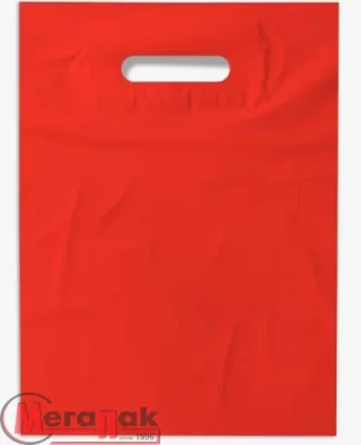 Пакет ПВД 300*400(+30), 70 мкр, красный 1/25 Красный - фото