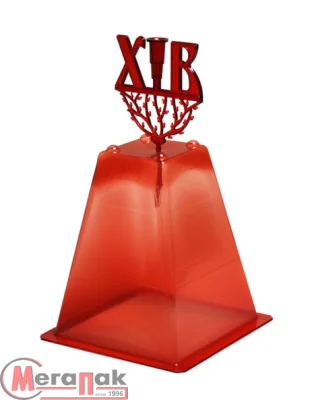 Пасочница мини, пластиковая, красная, 360 гр + подсвечник, hk40026 / 34108  - фото