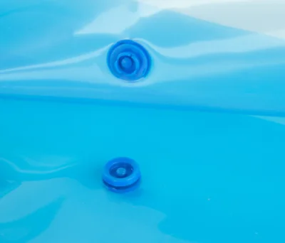 Папка-конверт с кнопкой STAFF А4 до 100 л прозрачная синяя 0,15 мм, 270470 Синий - фото