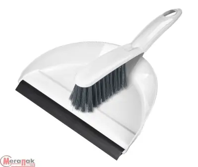 Комплект щетка-сметка "Гуд" с совком с кромкой (белый), 223200929/01 Белый - фото