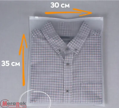 Пакет ПВД с бегунком 80 мкм 30*35 матовые, 1/10  - фото