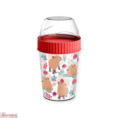 Контейнер для завтрака 440мл с декором «Капибары/Котики» (микс), 223106690/00 (16) Разноцветный - фото