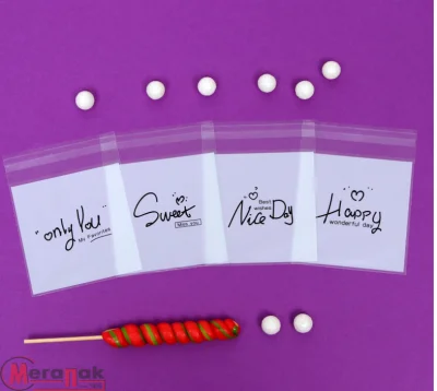 Пакет БОПП с липкой лентой, «Пожелания», 10*10 см, микс, 10495543, 1/10  - фото