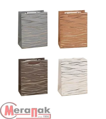 Пакет подар.бум.с руч 32*26*12 L3134 Люкс с тисн. микс (360/12шт) Микс - фото