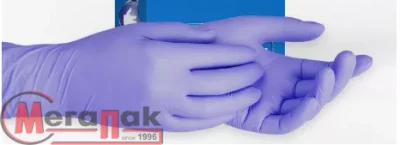 Перчатки из фиол/син.нитрила б/прис. L (100шт) ндс 10% Фиолетовый - фото