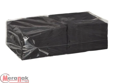 Салфетки бумажные 33*33см, 2сл, черные, 200л, 1/4 слож Черный - фото