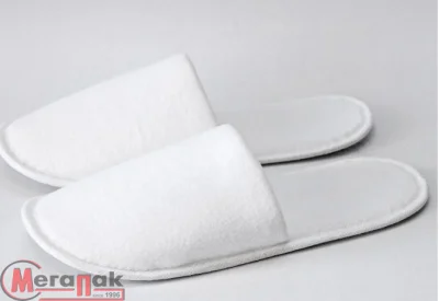 Тапочки Стандарт Флис (Закрытый комбинированный мыс, Эва 3мм, 42 размер), 1 пара, арт. НФ-00000008 Белый - фото