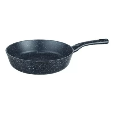 Сковорода антипригарная литая 28 см с индукционным дном (цвет: чёрный) Черный - фото
