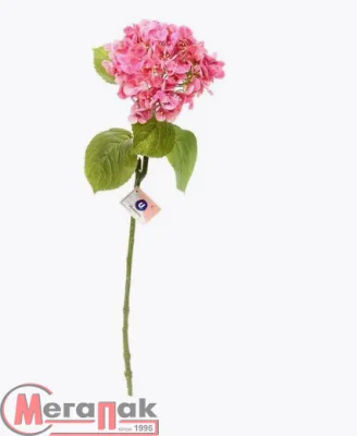 Цветок искусственный декоративный "Гортензия" 63см, 1шт, розовый  - фото
