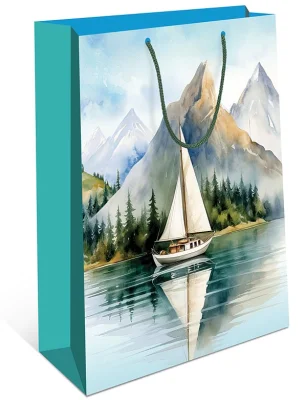 Пакет подар.бум ламин. 260*320*120  в ас-те 0193.372/376/380/383/384/389/395/398/405/419/426/427 Микс - фото