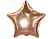 Шар фольга(2) (18''/46 см) Звезда, Розовое Золото, 1 шт.  - фото