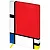 Ежедневник недатированная A5 кожзам Greenwich Line "Utility. Mondrian", 136 листов  - фото