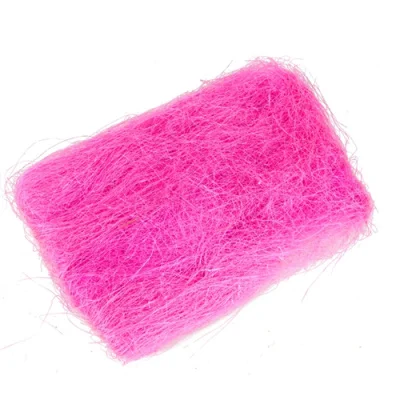 Наполнитель для коробок сизаль, Ярко розовый 100гр в упаковке, арт. А010 Розовый - фото