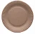 Тарелка бумажная d18см белая верх/ крафт низ картон 1/50 Коричневый - фото