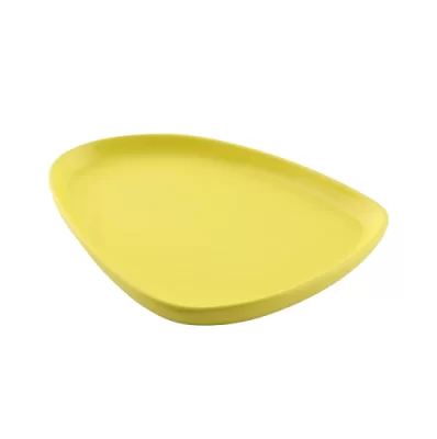 Тарелка нестандартной формы «Жёлтая», 20*15 см Желтый - фото