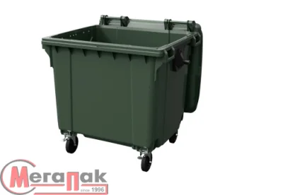 Бак для мусора 1100л зеленый, с крышкой (20.807.1.70.PE;21.056.70.PE) 24.C19 Зеленый - фото