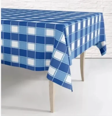 Скатерть "Банкет" 120*220, ПВД Синий - фото