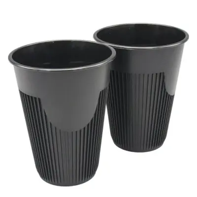 Стакан для горячего 350мл Д90 полипропиленовый 10шт (Черный) Черный - фото