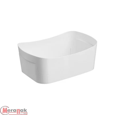 Корзинка универсальная "Poplar" 2,7л, 240х165х90мм (светло-серый), арт. 221312821/03 Серый - фото