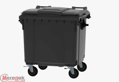 Бак для мусора 1100л, цв. черный, с крышкой (20.800.98.PE;21.050.98.PE) 22.C19 Черный - фото
