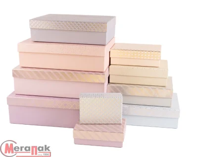 Коробка Нежный цвет, Металлик, 37*27*11 см Микс - фото