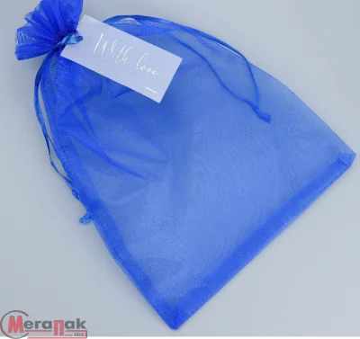 Мешки органза 15*20, синие Синий - фото