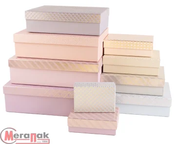 Коробка Нежный цвет, Металлик, 27,5*19,5*7 см Микс - фото