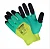 Перчатки полиэстер, вспененное латексное покрытие "КОЛИБРИ» для садовых работ 9(L) PR-MT141  - фото