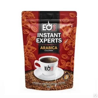 Кофе растворимый Instant Experts ARABICA Columbia в пакете, 95 грамм  - фото