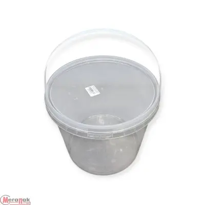 Комплект Ведро 5,6л прозрачное New + Крышка д/ведра прозрачная d-220 NEW Прозрачный - фото