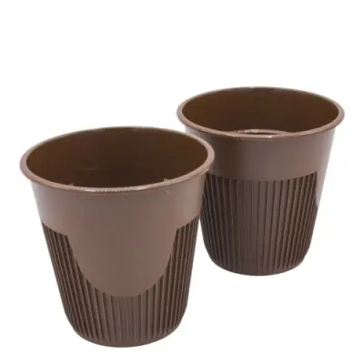 Стакан для горячего 250мл Д90 полипропиленовый 13шт (Коричневый)  Коричневый - фото