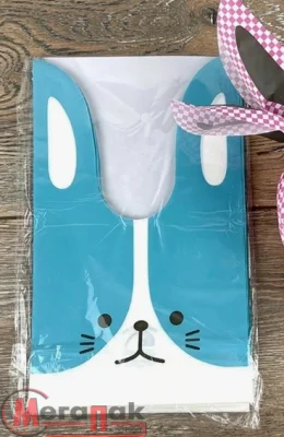 1/10 Пакет забавные зверюшки 13.5*22cm голубой Голубой - фото