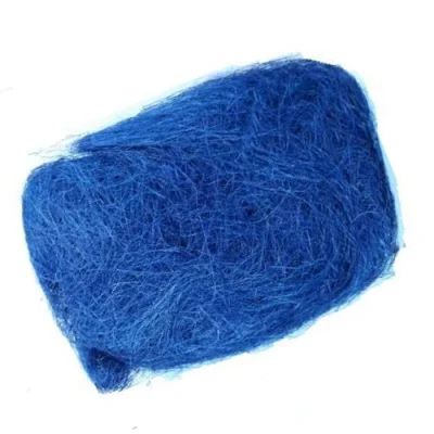 Наполнитель для коробок сизаль, Синий 100гр в упаковке, арт. А012  - фото