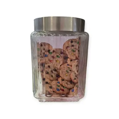 Стеклянная банка с крышкой 1800мл (12) арт. 5027 Прозрачный - фото