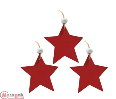Украшение декоративное "Звезда" (3шт) арт. 007616  - фото