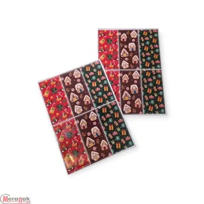 Наклейки "Новогодние прямоугольные" 220*150 1/2 Разноцветный - фото