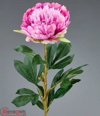 Цветок искусственный декоративный "Пион" 95*19см, 1шт, св.розовый  - фото