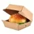 Коробка картонная для гамбургера 115*115*60 ECO BURGER M, 50 шт Коричневый - фото