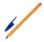 Ручка шариковая STAFF "Basic Orange BP-01", письмо 750 метров, синяя Оранжевый - фото