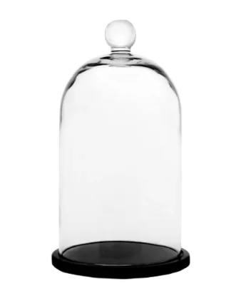 1926-2 РОДРИК Колпак декоративный стеклянный средний с шариком Прозрачный - фото