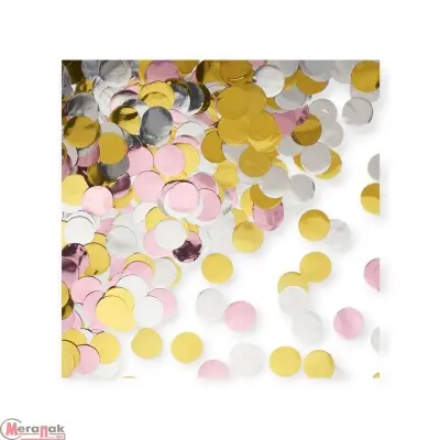 Конфетти фольга Круг, Ассорти Делюкс, Металлик, 2 см, 50 г. Микс - фото